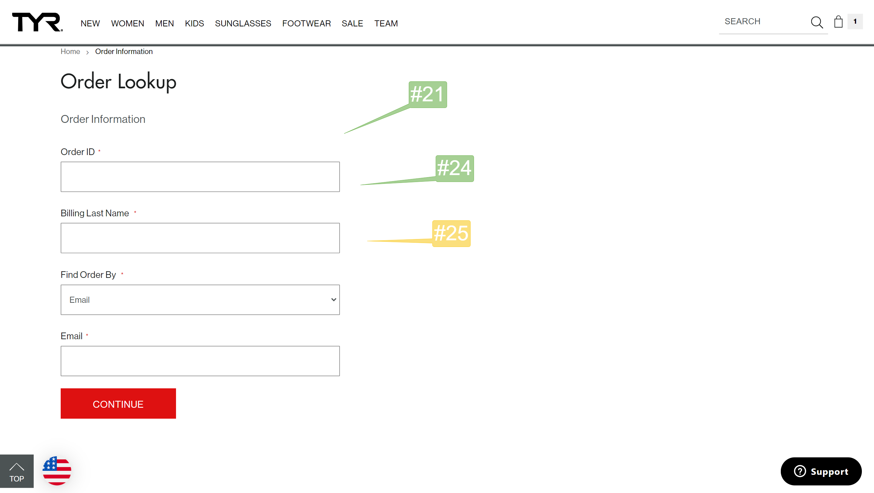 TYR Sport Order Status Shipping and Returns